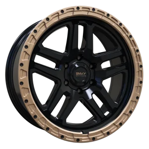 Envy Wheels – FFT-9 – Black – 17″x8″ 25mm – All weather Wheels – FFT9BRB-U1761397106125